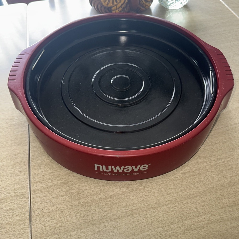 Nuwave Pro Plus Red Drip & Tray Infrared Oven Replacement Part Bottom Base Pan